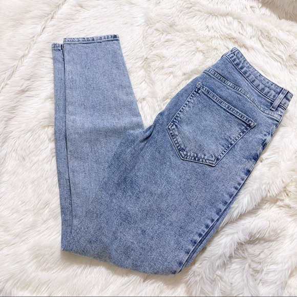 Y2k style acid wash skinny jeans 28 - Picture 2 of 3